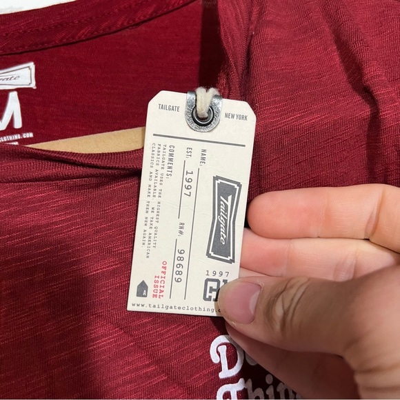 NWT Tailgate "Do All Things With Big Love" Red Short Sleeve Tee Size medium - Picture 6 of 8